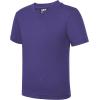 imageQBK 2T to Youth Neon T Shirt Kids Rash Guard UPF 50 VNeck Dry Fit Athletic Short Sleeve Shirts for Boys and GirlsPurple