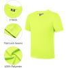 imageQBK 2T to Youth Neon T Shirt Kids Rash Guard UPF 50 VNeck Dry Fit Athletic Short Sleeve Shirts for Boys and GirlsYellow