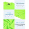 imageQBK 4T to Youth Neon Shirt Kids Rash Guard UPF 50 VNeck Dry Fit Athletic Performance Long Sleeve Shirts for Boys and GirlsNeon Green