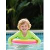imageQBK 4T to Youth Neon Shirt Kids Rash Guard UPF 50 VNeck Dry Fit Athletic Performance Long Sleeve Shirts for Boys and GirlsNeon Green
