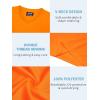 imageQBK 4T to Youth Neon Shirt Kids Rash Guard UPF 50 VNeck Dry Fit Athletic Performance Long Sleeve Shirts for Boys and GirlsNeon Orange