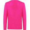 imageQBK 4T to Youth Neon Shirt Kids Rash Guard UPF 50 VNeck Dry Fit Athletic Performance Long Sleeve Shirts for Boys and GirlsNeon Pink