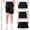 imageQBK Boys 2in1 Athletic Running Shorts with Compression Liner Lightweight Quick Dry 3T16YBlack