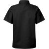 imageQBK Boys Cotton Linen Short Sleeve Classic Button Down Shirts Boys Dress Shirt with Chest Pocket for 2T16 YearsBlack
