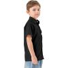 imageQBK Boys Cotton Linen Short Sleeve Classic Button Down Shirts Boys Dress Shirt with Chest Pocket for 2T16 YearsBlack