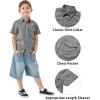imageQBK Boys Cotton Linen Short Sleeve Classic Button Down Shirts Boys Dress Shirt with Chest Pocket for 2T16 YearsGrey