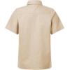 imageQBK Boys Cotton Linen Short Sleeve Classic Button Down Shirts Boys Dress Shirt with Chest Pocket for 2T16 YearsKhaki