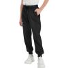 imageQBK Boys Joggers SlimFit Tapered Sweatpants with Adjustable Drawstring Waist Stretch for Sports ampamp Casual Wear 316YBlack3