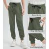 imageQBK Boys Joggers SlimFit Tapered Sweatpants with Adjustable Drawstring Waist Stretch for Sports ampamp Casual Wear 316YGreen8