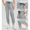 imageQBK Boys Joggers SlimFit Tapered Sweatpants with Adjustable Drawstring Waist Stretch for Sports ampamp Casual Wear 316YLight Grey16