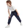 imageQBK Boys Joggers SlimFit Tapered Sweatpants with Adjustable Drawstring Waist Stretch for Sports ampamp Casual Wear 316YNavy11