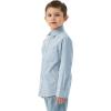 imageQBK Boys Long Sleeve Button Down Shirts Oxford Dress Shirt Boys Striped Shirt for 2T16 YearsLight Blue