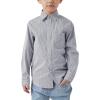 imageQBK Boys Long Sleeve Button Down Shirts Oxford Dress Shirt Boys Striped Shirt for 2T16 YearsNavy