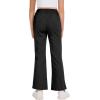 imageQBK Girls Flare Dress Pants Kids School Uniform Bell Bottoms with Elastic Waist for Teens Size 615 YearsBlack