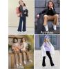 imageQBK Girls Flare Dress Pants Kids School Uniform Bell Bottoms with Elastic Waist for Teens Size 615 YearsBlack