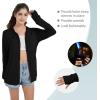 imageQBK Light Weight Zip Up Hoodie Thin Summer Jacket For WomenBlack
