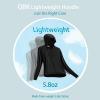 imageQBK Light Weight Zip Up Hoodie Thin Summer Jacket For WomenBlack