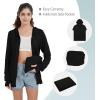 imageQBK Light Weight Zip Up Hoodie Thin Summer Jacket For WomenBlack