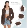 imageQBK Light Weight Zip Up Hoodie Thin Summer Jacket For WomenBrown