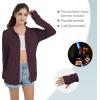 imageQBK Light Weight Zip Up Hoodie Thin Summer Jacket For WomenBurgundy