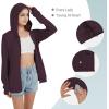 imageQBK Light Weight Zip Up Hoodie Thin Summer Jacket For WomenBurgundy