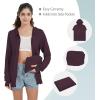 imageQBK Light Weight Zip Up Hoodie Thin Summer Jacket For WomenBurgundy