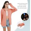 imageQBK Light Weight Zip Up Hoodie Thin Summer Jacket For WomenCoral