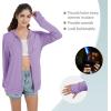 imageQBK Light Weight Zip Up Hoodie Thin Summer Jacket For WomenDenim