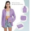 imageQBK Light Weight Zip Up Hoodie Thin Summer Jacket For WomenDenim