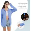 imageQBK Light Weight Zip Up Hoodie Thin Summer Jacket For WomenLavender Blue