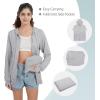 imageQBK Light Weight Zip Up Hoodie Thin Summer Jacket For WomenLight Grey