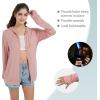 imageQBK Light Weight Zip Up Hoodie Thin Summer Jacket For WomenMauve Rose