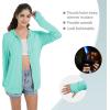 imageQBK Light Weight Zip Up Hoodie Thin Summer Jacket For WomenMint Green
