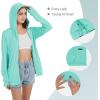 imageQBK Light Weight Zip Up Hoodie Thin Summer Jacket For WomenMint Green
