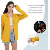 imageQBK Light Weight Zip Up Hoodie Thin Summer Jacket For WomenMustard