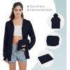 imageQBK Light Weight Zip Up Hoodie Thin Summer Jacket For WomenNavy