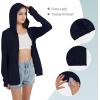 imageQBK Light Weight Zip Up Hoodie Thin Summer Jacket For WomenNavy