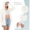 imageQBK Light Weight Zip Up Hoodie Thin Summer Jacket For WomenOffwhite