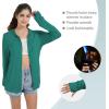 imageQBK Light Weight Zip Up Hoodie Thin Summer Jacket For WomenPeacock