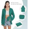imageQBK Light Weight Zip Up Hoodie Thin Summer Jacket For WomenPeacock