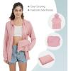 imageQBK Light Weight Zip Up Hoodie Thin Summer Jacket For WomenPink