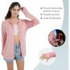 imageQBK Light Weight Zip Up Hoodie Thin Summer Jacket For WomenPink