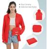 imageQBK Light Weight Zip Up Hoodie Thin Summer Jacket For WomenRed