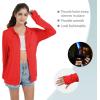 imageQBK Light Weight Zip Up Hoodie Thin Summer Jacket For WomenRed