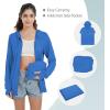 imageQBK Light Weight Zip Up Hoodie Thin Summer Jacket For WomenRoyal Blue