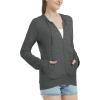 imageQBK Lightweight Zip Up Hoodies Thin Summer Jackets For WomenCharcoal