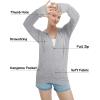 imageQBK Lightweight Zip Up Hoodies Thin Summer Jackets For WomenLight Grey