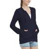 imageQBK Lightweight Zip Up Hoodies Thin Summer Jackets For WomenNavy