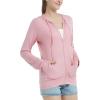 imageQBK Lightweight Zip Up Hoodies Thin Summer Jackets For WomenPink