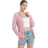 imageQBK Lightweight Zip Up Hoodies Thin Summer Jackets For WomenPink